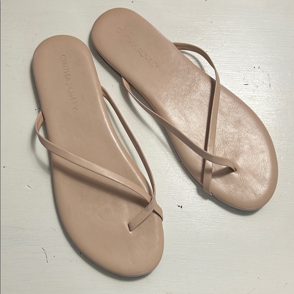 Cynthia Rowley, flip-flop sandals, beige/nude, size 10